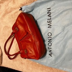 Antonio Melani leather orange handbag EUC